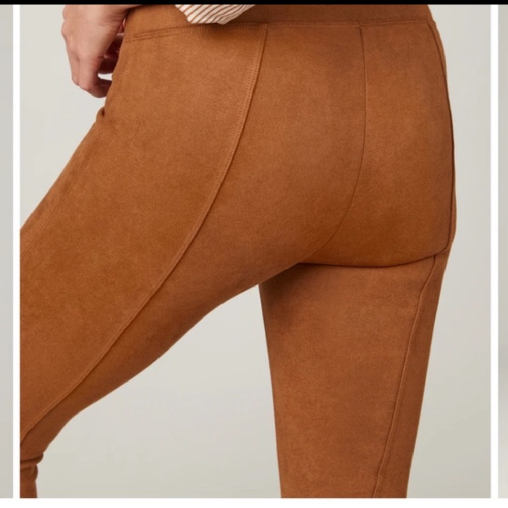 NWT & Never Worn Spanx Rich Caramel Suede Leggings, Size L